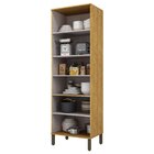 Paneleiro 4 Portas Com Vidro Verace Espresso Móveis Marrocos/