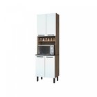 Paneleiro 4 Portas E Nicho Para Forno Acácia Itatiaia Castanh