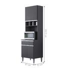 Paneleiro 4 Portas Regianna Cinza