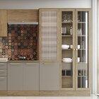 Paneleiro 50cm 2 Portas  Nogueira/fendi