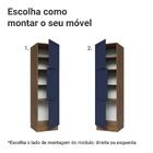 Paneleiro 60 Cm 3 Portas Rustic/azul Vik Madesa