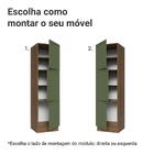 Paneleiro 60 Cm 3 Portas Rustic/verde Vik Madesa