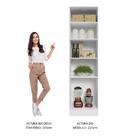 Paneleiro 60 Cm Com Nichos Abertos Para Cozinha Madesa Glamy,