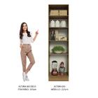 Paneleiro 60 Cm Com Nichos Abertos Para Cozinha Madesa Glamy,