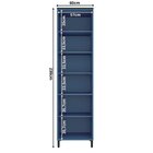 Paneleiro 60cm 2 Portas Cozinha Flórida Azul Órion