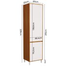 Paneleiro 60cm 2 Portas Cozinha Milão Freijó Rocks / Branco Á