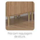 Paneleiro 60cm 4 Portas 1 Gaveta Deseo Mel /fendi