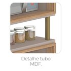 Paneleiro 60cm 4 Portas 1 Gaveta Deseo Mel /fendi