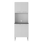 Paneleiro 63cm 4 Portas Para Micro-ondas Xangai Multimóveis M