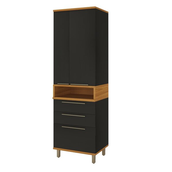 Paneleiro 70cm 2 Portas 3 Gavetas Com Nicho Para Cozinha Modu