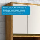 Paneleiro 70cm 3 Portas E 2 Gavetas Com Espaço Para Micro-ond