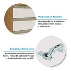 Paneleiro 70cm 3 Portas E 2 Gavetas Com Espaço Para Micro-ond