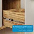 Paneleiro 70cm 3 Portas E 2 Gavetas Com Espaço Para Micro-ond