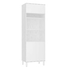 Paneleiro 70cm 3 Portas E 2 Nichos Para Forno Microondas Dora