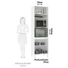 Paneleiro 70cm 3 Portas E 2 Nichos Para Forno Microondas Dora