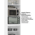 Paneleiro 70cm 3 Portas E 2 Nichos Para Forno Microondas Dora