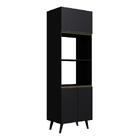 Paneleiro 70cm 3 Portas Genialflex Cook - Preto