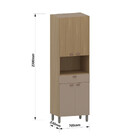 Paneleiro 70cm 4 Portas 1 Gaveta Com Espaço Para Micro-ondas