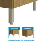 Paneleiro 70cm 4 Portas 1 Gaveta Com Espaço Para Micro-ondas