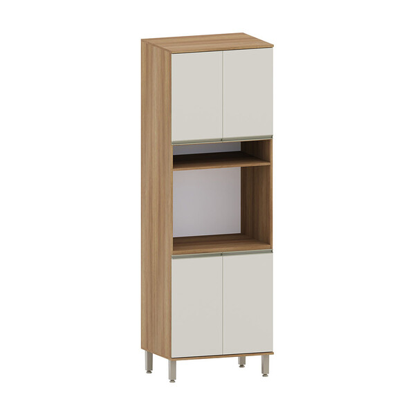 Paneleiro 70cm 4 Portas Com Espaço Para Forno E Micro-ondas D