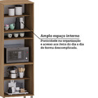 Paneleiro 70cm 4 Portas Com Espaço Para Forno E Micro-ondas D