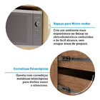 Paneleiro 70cm 4 Portas E 1 Gaveta Com Espaço Para Micro-onda