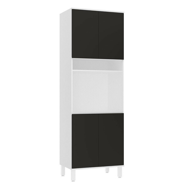 Paneleiro 70cm 4 Portas E 1 Nicho Para Forno Microondas Dora
