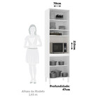 Paneleiro 70cm 4 Portas E 1 Nicho Para Forno Microondas Dora