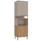 Paneleiro 70cm 4 Portas Para Micro Com Moldura Deseo Mel /fen