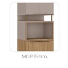 Paneleiro 70cm 4 Portas Para Micro Com Moldura Deseo Mel /fen