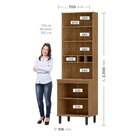 Paneleiro 70cm 4 Portas Toscana Espresso Móveis Freijó/jade