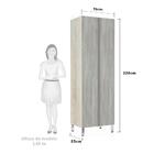 Paneleiro 70cm Duplo 2 Portas Lis Legno Crema Com Concreto