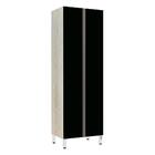 Paneleiro 70cm Duplo 2 Portas Luci Legno Crema Com Preto Tx