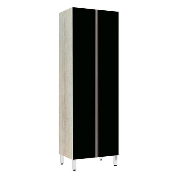 Paneleiro 70cm Duplo 2 Portas Luci Legno Crema Com Preto Tx