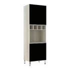 Paneleiro 70cm Nicho Microondas E 1 Nicho Lis Legno Crema C/
