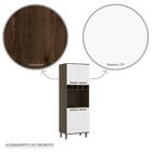 Paneleiro 70cm Nicho Para Microondas Sara Castanho Uv Touch