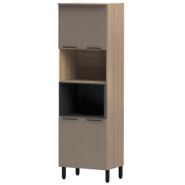 Paneleiro 70cm Para Micro-ondas Caiena Thela Mel/fumê