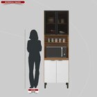 Paneleiro | 2 Portas Vidro Fumê Firenze Amendola Touch/branco