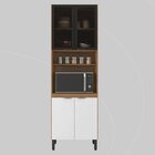 Paneleiro | 2 Portas Vidro Fumê Firenze Amendola Touch/branco