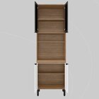 Paneleiro | 2 Portas Vidro Fumê Firenze Amendola Touch/branco