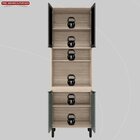 Paneleiro | 2 Portas Vidro Fumê Firenze Avena Touch/menta