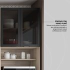 Paneleiro | 2 Portas Vidro Fumê Firenze Avena Touch/menta