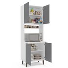 Paneleiro / Torre Quente 4 Portas 2 Nichos Para Forno E Utens