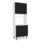 Paneleiro / Torre Quente 4 Portas 2 Nichos Para Forno E Utens