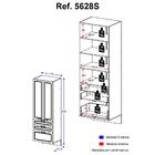 Paneleiro  Multimóveis Nevada Com Gaveteiro 70 Cm E Vidro Ref