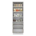 Paneleiro  Multimóveis Nevada Com Gaveteiro 70 Cm E Vidro Ref