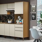 Paneleiro Alto 2 Portas 2 Gavetas Com Nicho Micro-ondas Forno