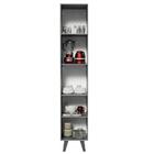 Paneleiro Armário De Cozinha 40 Cm 2 Portas Cinza Nice Madesa