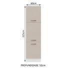 Paneleiro Armário De Cozinha 60 Cm 3 Portas Branco/crema Agat