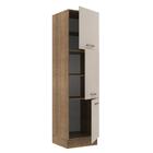 Paneleiro Armário De Cozinha 60 Cm 3 Portas Rustic/crema Agat